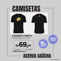 Pré Venda Camisetas Acerva Gaúcha